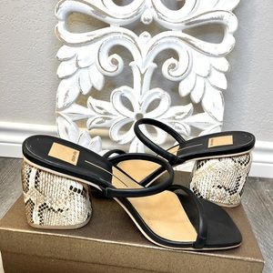 Dolce Vita Snake Print Block Heel